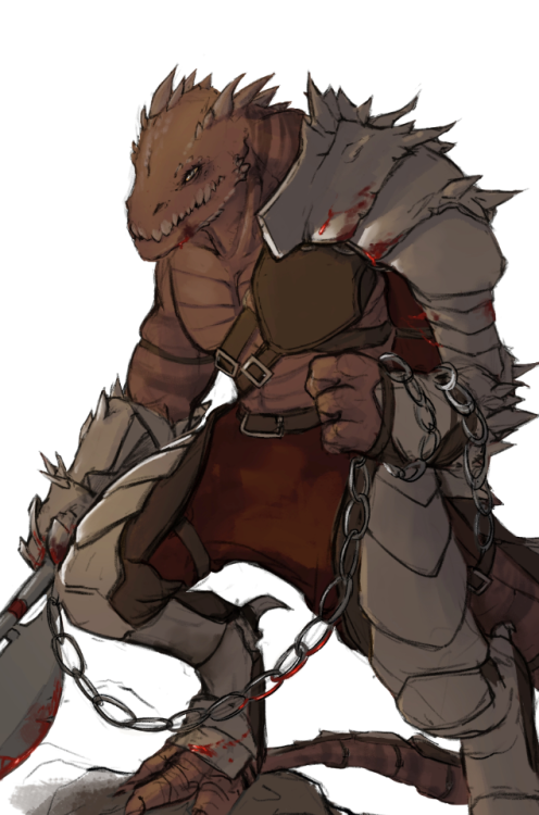 achromant:Another Commission. This time: Redscale Lizardfolk. I forgot his name, so i named him Lizz