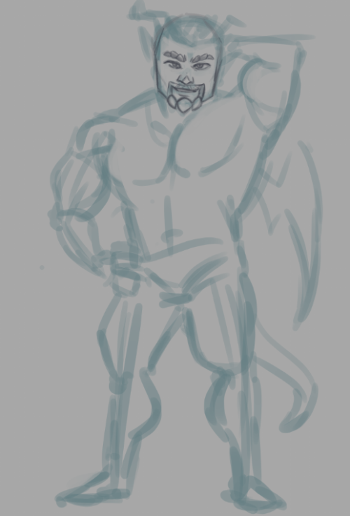 sassmaster-artjay: you can have some monster WIP. as a treat :) a douchebag jock ice elemental a rok