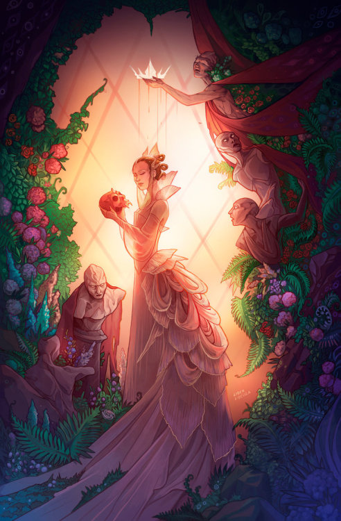 liberlibelulaart: The whispers in the greenhouse PRINTS on Society6 Illustration for the second act 