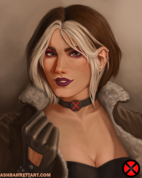 ash-barrett-art:Did a Rogue portrait while listening to Dave Rapoza’s orc tutorial cuz I missed draw