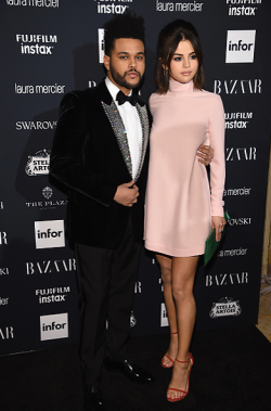 infatuatedbythefamestatus:  The Weeknd and Selena Gomez attend Harper’s BAZAAR Celebration of ‘ICONS By Carine Roitfeld’ on September 8, 2017 in New York City