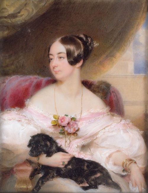 ca. 1840 Portrait of the Countess Ferdinandine Karolyi by Moritz Michael Daffinger, 1840