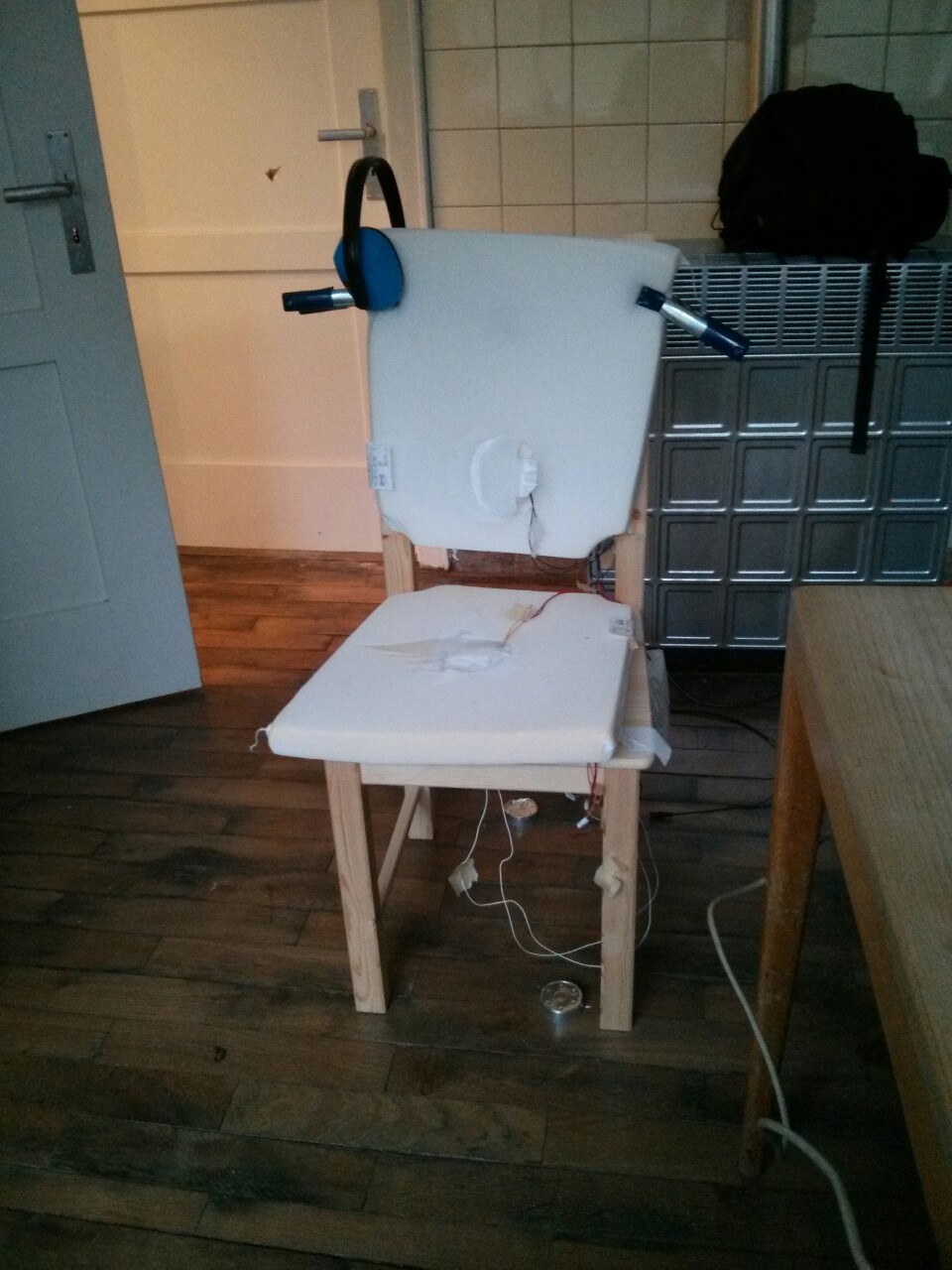 Version 1.0 of the chair prototype.