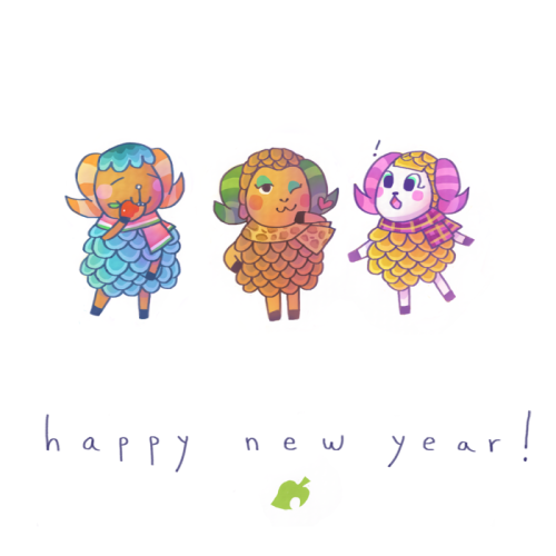 wanted to make a new year drawing, so I went with acnl sheep B)