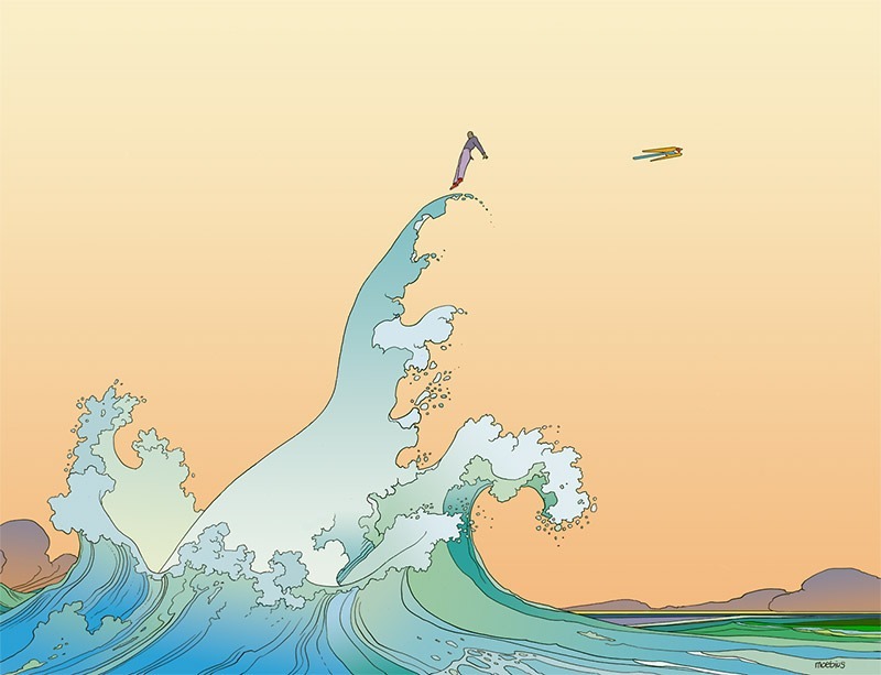 unoetrino:  ungoliantschilde:  Jean Giraud aka “Moebius” or “Gir” produced