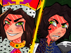 leslielumarie:  The Crown is Mine, Ribbit King by LeslieLu Marie I wanted to draw them as frogs but I also wanted to draw them as humans so I kinda just mixed it up a little.  