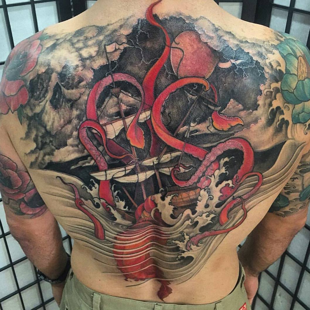 30 Octopus Back Tattoo Designs For Men  Underwater Ink Ideas