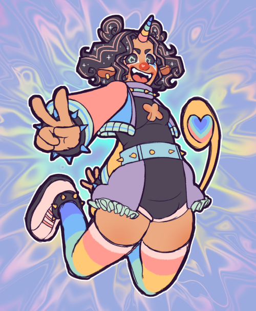 Fusion drawing of me and my partner's sonas