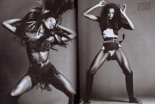 naomihitme: Naomi Campbell and Beverly Peele photographed by Steven Meisel, Vogue Italia Febuary 199