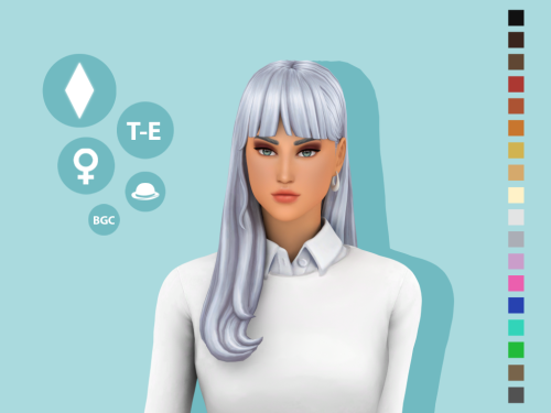 Lisa HairstyleMaxis Match HairstyleAvailable for Teens-Elders18 EA swatchesHat compatibleBGCDownload