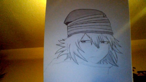 bapbabyxsnowprince:  My drawing of Gauche Suede (Noir) from Tegami Batchi (Letter Bee)
