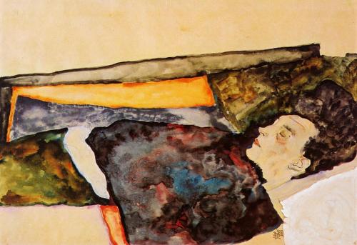 The Artist’s Mother, Sleeping, 1911, Egon SchieleMedium: watercolor,paperhttps://www.wikiart.o