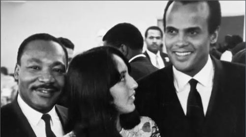 bobdylan-n-jonimitchell:Joan Baez with Martin Luther King Jr. and others, 1966-1967.Bob Dylan with C