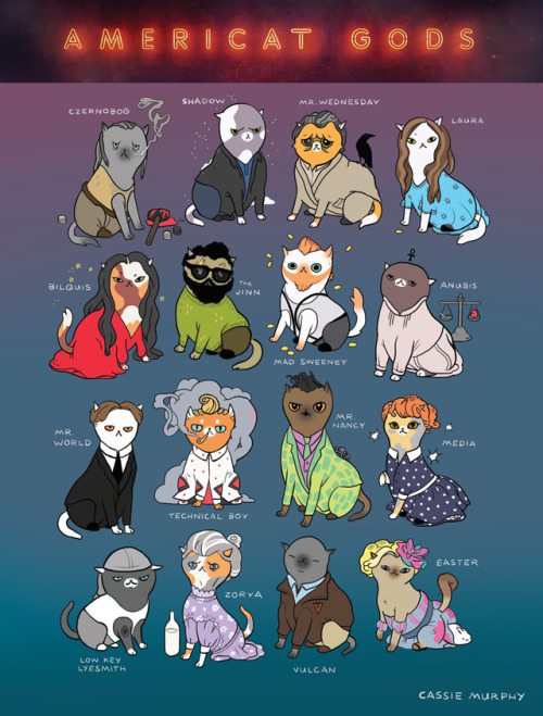 I absolutely needed to make American Gods cats. Please enjoy!! @americangods