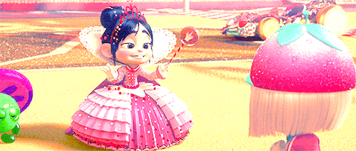 disneytasthic-blog:REQUESTED: Vanellope in her Princess dress