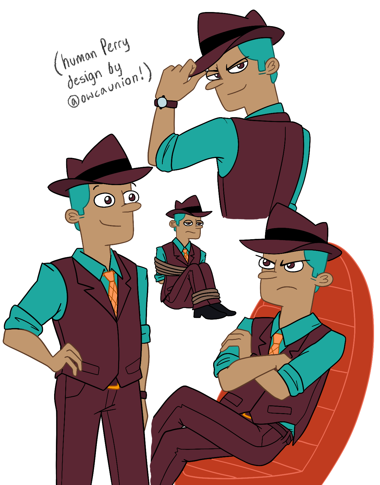 Human perry the platypus