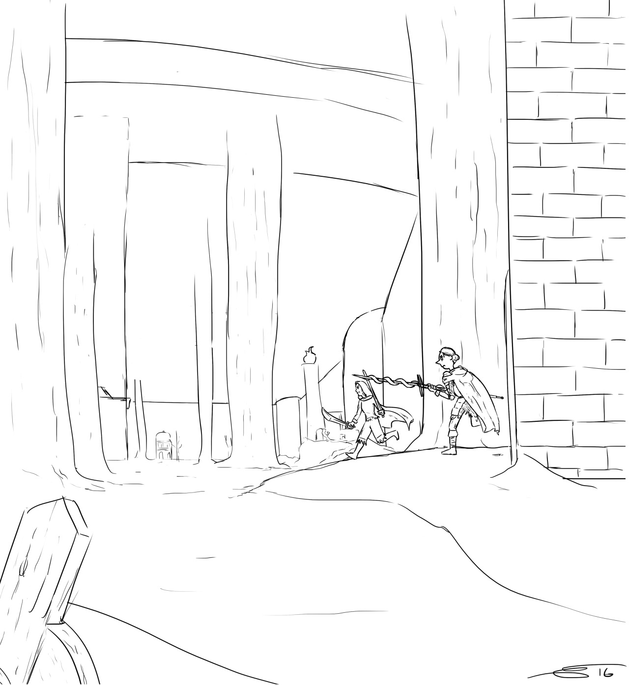 freelancer960:  A little SU X dark souls comic I might add colour at a later date,