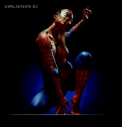 spiderman body paint