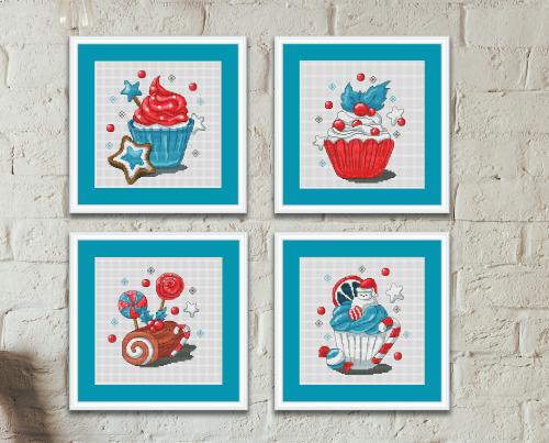 Christmas sweets. Cross stitch patterns