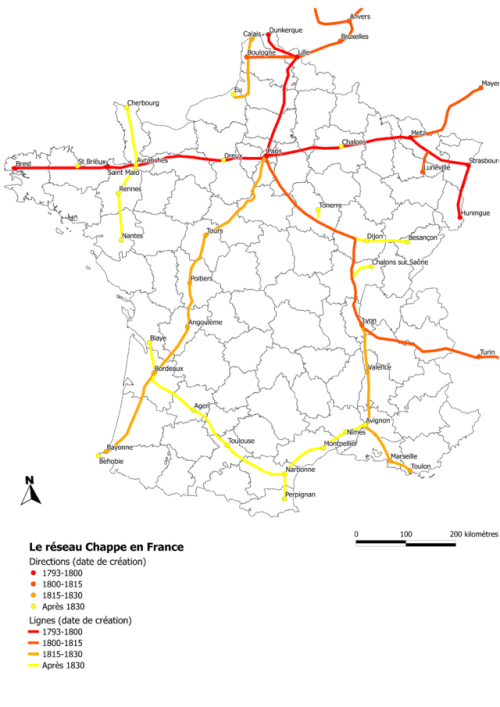 Napoleonic France’s wireless communication network— The Semaphore LineBefore the telegra