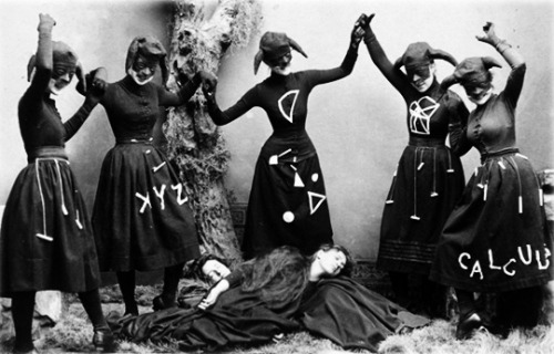 gravesandghouls:Vassar College Trigonometry Ceremony, c. 1889 #cultural reconstruction