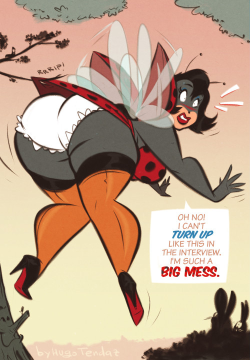   Lady Bug - Big Mess - Cartoon PinUp Sketch Commission  I&rsquo;m not a superstitious