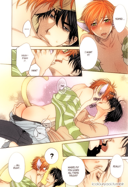 Nekoka Kareshi no Ayashikata by Sakyo ayaPages: X X Coloured by icolouryaoi.tumblr