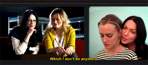 itspiperchapman:Laura Prepon and Taylor Schilling reacting to their audition tape.