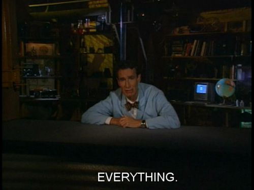 radondoran:Bill Nye The Science Guy, “Atoms” (1997).Oh my god, Bill.