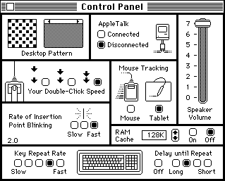 ms-dos5:  Evolution of the Mac OS Control Panel 