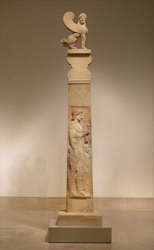 met-greekroman-art:Marble stele (grave marker) of a youth and a little girl, Metropolitan Museum of 