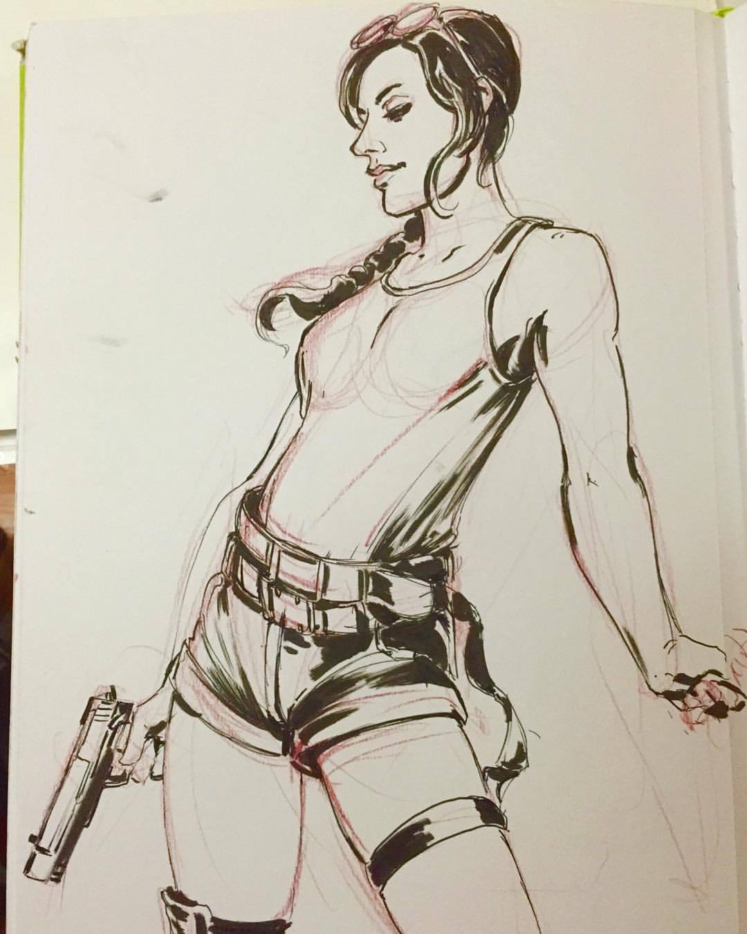 artofjeffchang:  From #Monday night’s #TombRaider #themed #lifedrawing session.