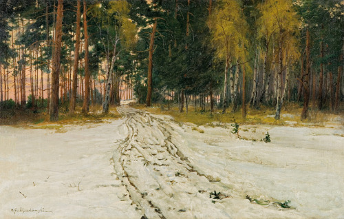 “Winter forest”Michał Gorstkin-Wywiórski (Polish;1861-1926) oil on canvas, private collectionAgra-ar