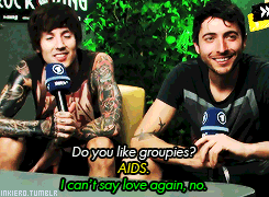 inkiero:  Oli Sykes &amp; Jordan Fish from BMTH on random questions. 