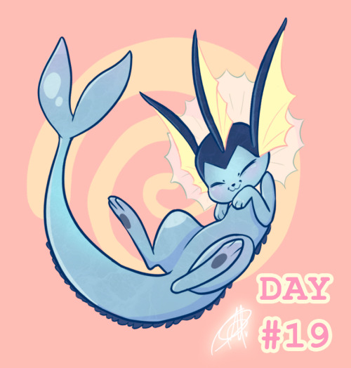 caroropaez:DAY #19 Favorite Eeveelution <3 - #134 Vaporeon! ‪#‎POKEDDEXY‬‪#‎pokemon‬