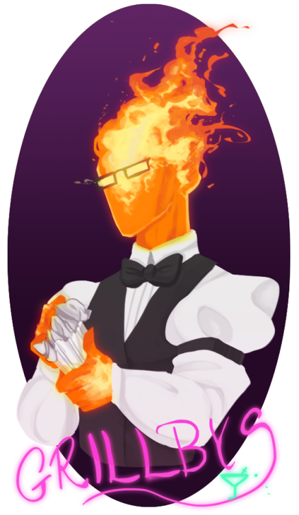 kumobrush: A Grillby! (☆▽☆)