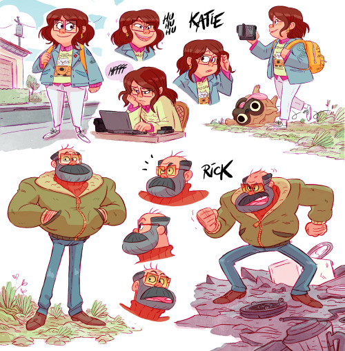 Some early Character design research on Mike Rianda’s movie “The Mitchells vs the Machin