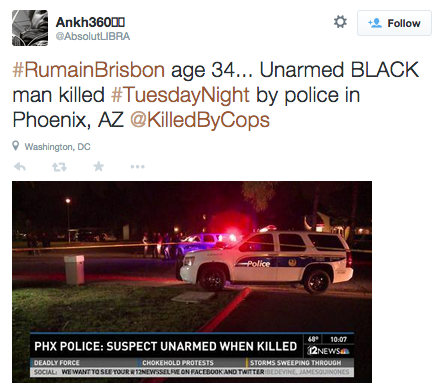 thepeoplesrecord:  socialjusticekoolaid:   Unarmed black man killed by white Phoenix