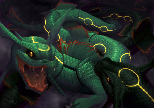 thecyberwolf:  Pokemon: Rayquaza  by Esalar