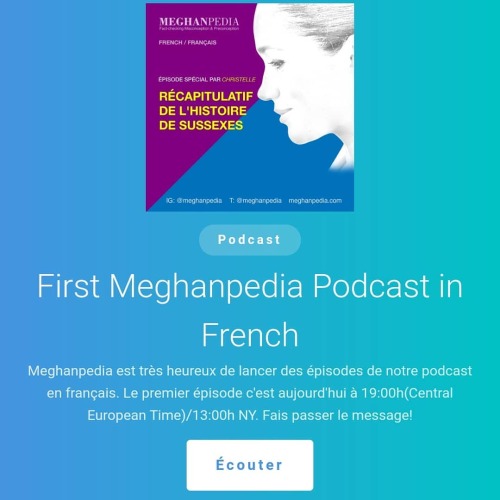 Hi all, Just in case any of you missed it, we launched our French Podcast yesterday and the first Ep