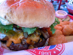 forevernomz:  Mushroom Cheeseburger by cathy.scola