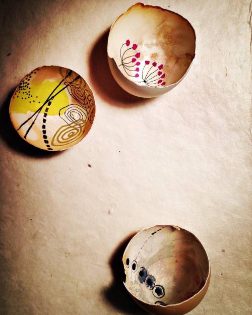 #repurposed #eggshells #watercolor #markers #rubysilviousart