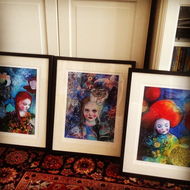 Framing some fine art reproductions for The Varscona Theatre lobby #mixedmedia #mariapacewynters #fineartreproductions #edmonton #yeg #theatre #shadowtheatre