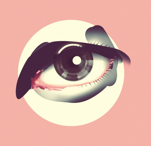 An eye without its fleshy Photoshop layer.