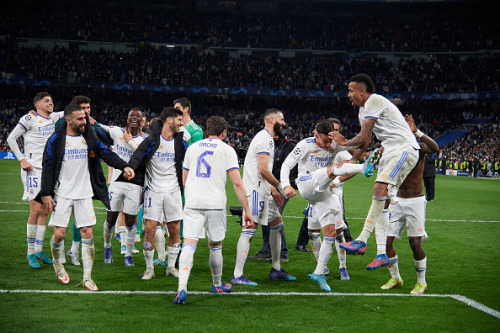 Celebración del Real Madrid vs. PSG | 09.03.2022Real Madrid players celebrate victory in the 