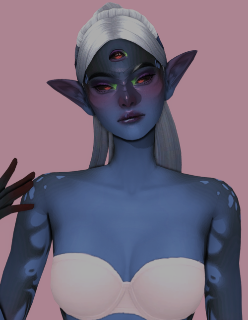 gloomychae: sim request for @margoooosims “a beautiful but also somewhat scary alien lady sim? :)”[