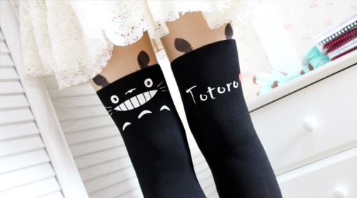 thunder-bunny:  Totoro False Thigh Hi Tights $17