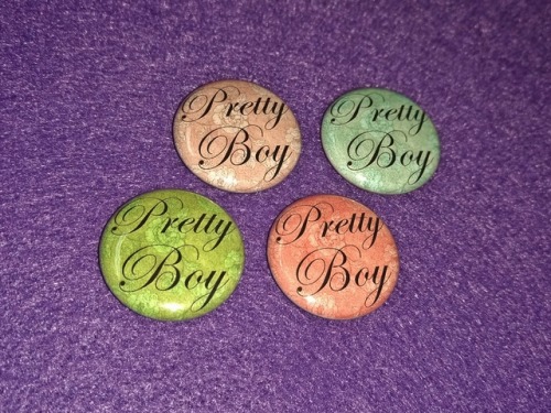 Pretty Boy 1-inch Pinback Button Badges $1.50 each, by Steampunk Pomegranate on Etsy