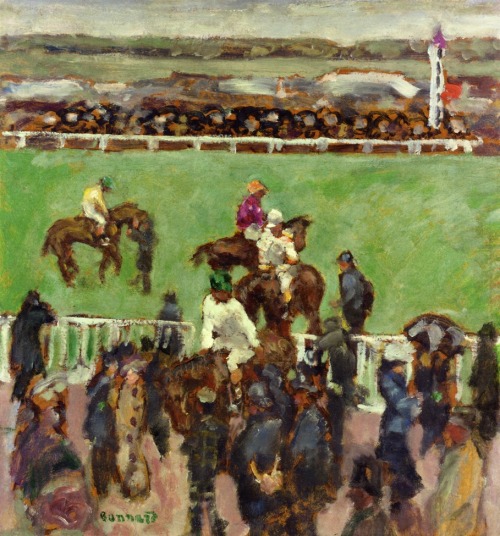 At the Races, Longchamp, 1894, Pierre BonnardMedium: oil,panel