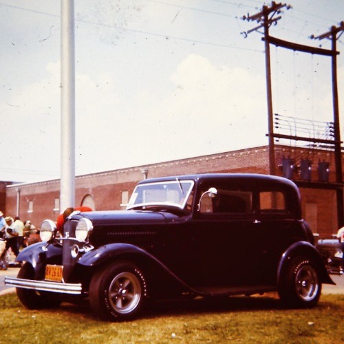 vintagecarshows:  Aoooooogah!  Circa 1969 #V8 #nsra #nhra #hamb #oldslides #hotrodhistory #vintagecar #deuce #ford #stance #5spoke